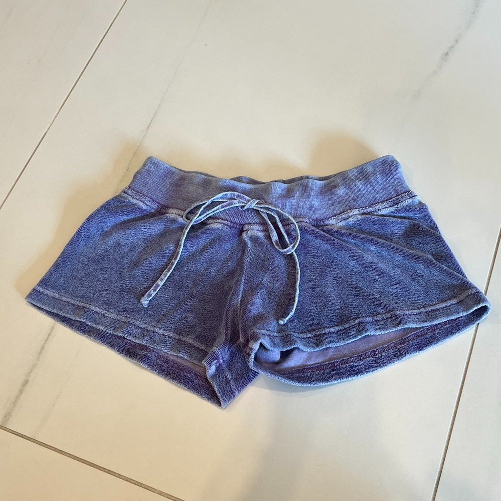 Hard Tail Junior's Terry Shorts Distressed Purple Sz M